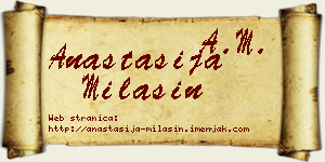 Anastasija Milašin vizit kartica
